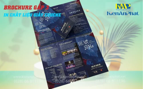Bảng giá in brochure A4 gấp 3 cho nhà hát tại in kiến an phát