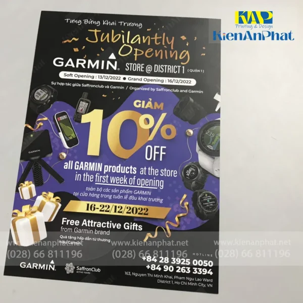 Bảng giá in tờ rơi A5