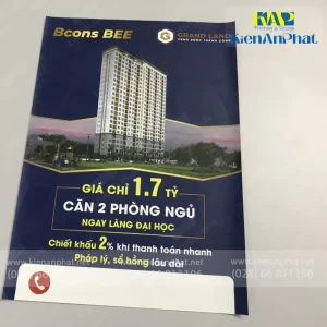 Bảng giá in tờ rơi A6 bất động sản