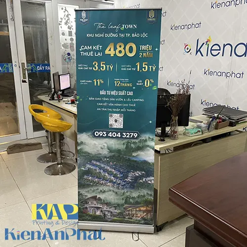 bộ sản phẩm Standee cuốn nhôm cao cấp KAP