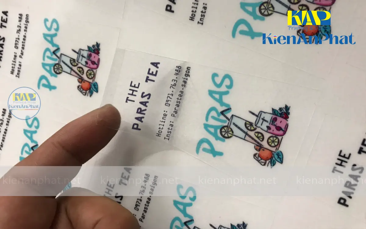 In decal theo yêu cầu làm tem dán trà sữa tại tphcm