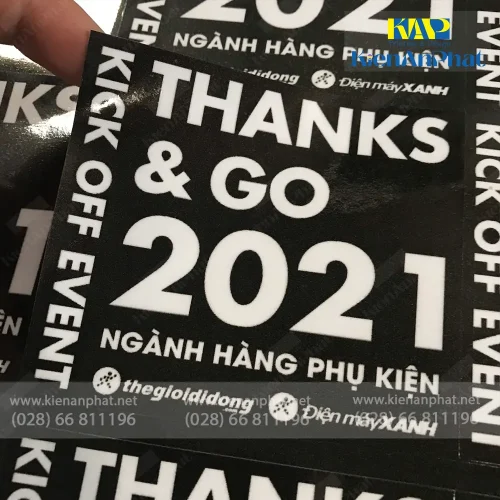In decal theo yêu cầu làm nhãn dán tại in Kiến An Phát
