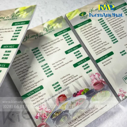 In menu cán format (formex, foam) giá rẻ tại tpHCM