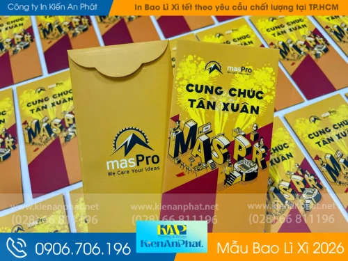 In Bao Lì Xì tết 2026 theo yêu cầu chất lượng tại TP.HCM
