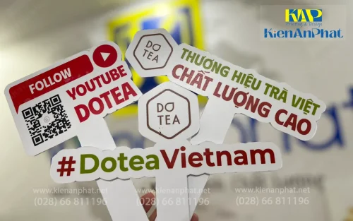 In hashtag cầm tay sự kiện cho thương hiệu tại hcm