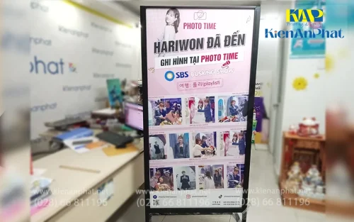 In standee trong nhà, standee ngoài trời chân sắt tại in Kiến An Phát