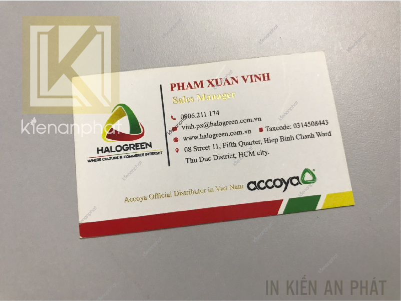 nhà in name card