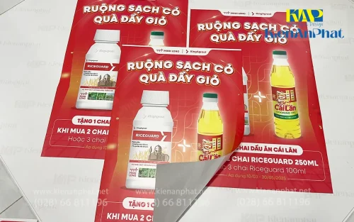 In decal lấy liền làm poster quảng cáo tại hcm
