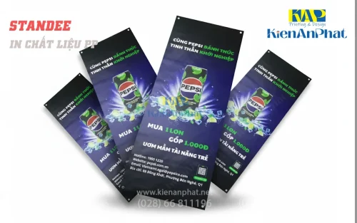 In Standee quảng cáo sản phẩm nước ngọt pepsi