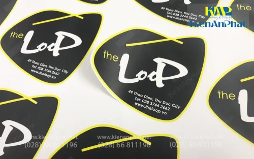 In decal số lượng ít làm sticker logo tại in Kiến An Phát