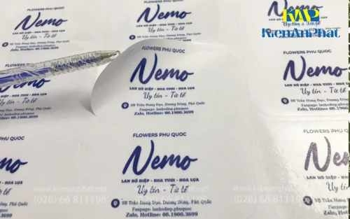 In decal số lượng ít làm tem nhãn tại in Kiến An Phát
