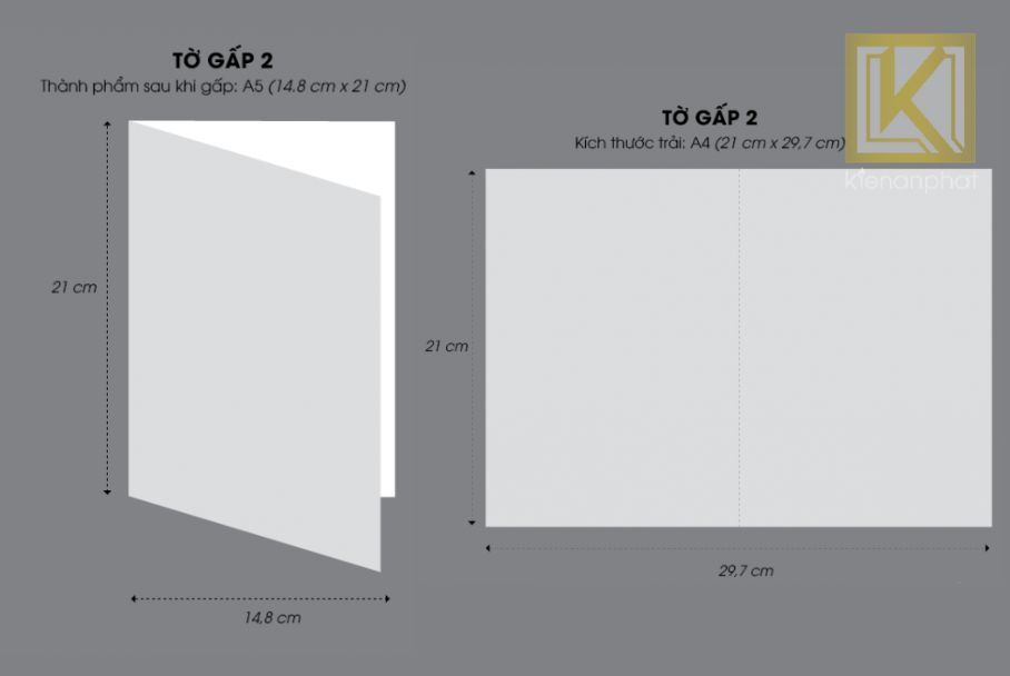 Kích thước tờ gấp 2