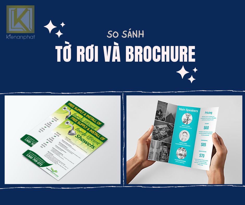 So sánh tờ rơi và brochure