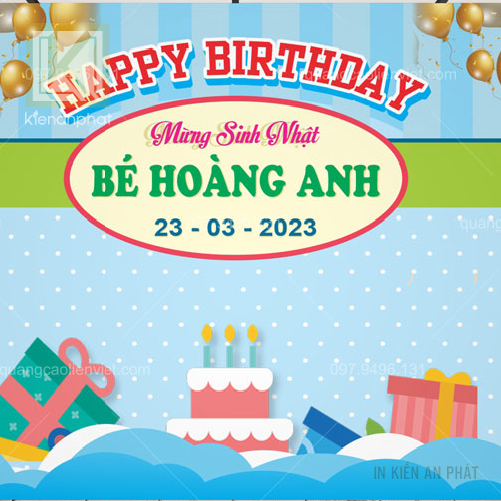 Backdrop sinh nhật - In ấn backdrop, background giá rẻ tại Kiến An Phát