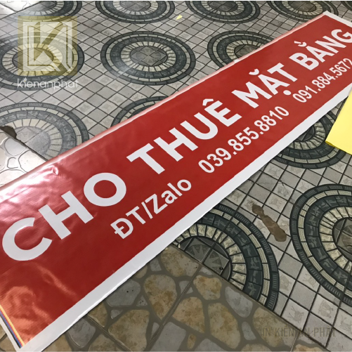 In băng rôn cho thuê nhà (mặt bằng)