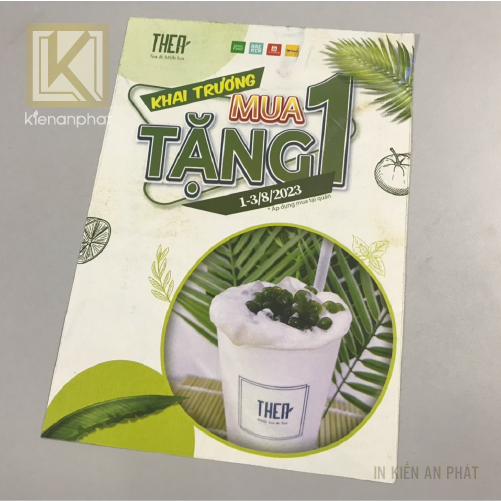 Tờ rơi khai trương quán trà sữa - In nhanh giá rẻ tại in Kiến An Phát