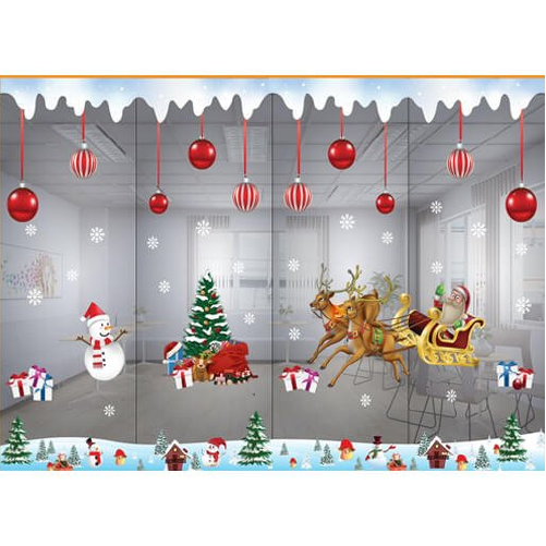 In decal trang trí Noel 2024, tết năm Giáp Thìn