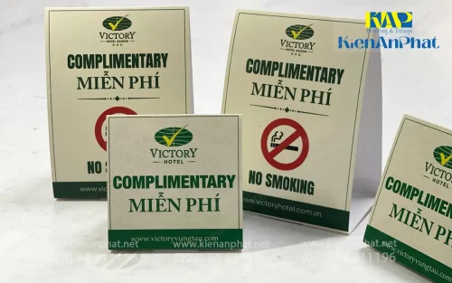 In tent card - Table tent - Menu để bàn tại hcm
