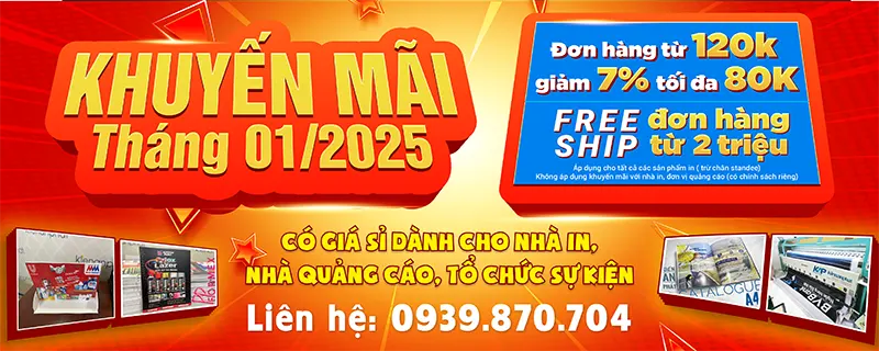 Thỏa mãn nhu cầu in ấn với khuyến mãi tháng 1/2025 tại Kiến An Phát