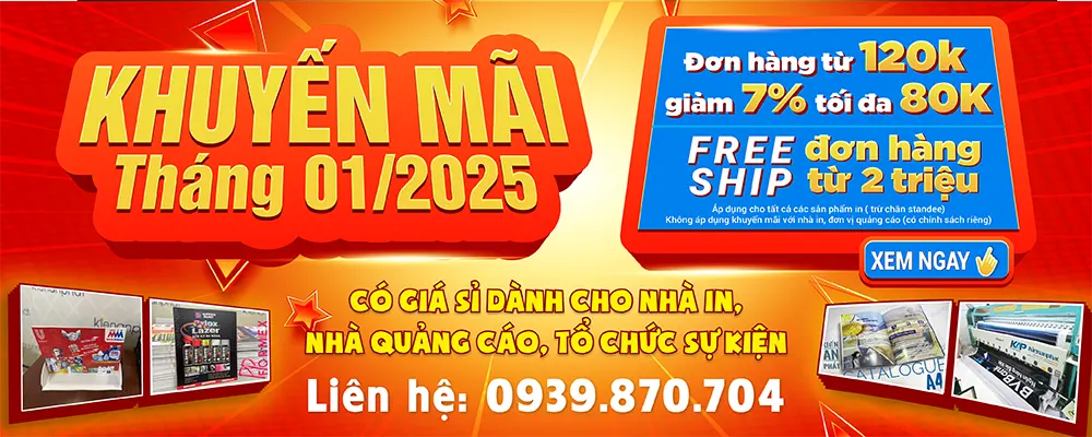 Thỏa mãn nhu cầu in ấn với khuyến mãi tháng 1/2025 tại Kiến An Phát