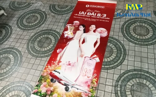 In Ấn Quận 5 TPHCM làm standee nhân ngày quốc tế phụ nữ