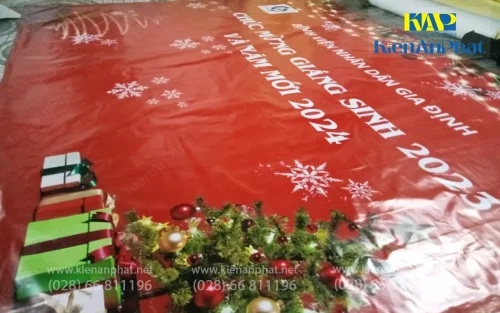 In Ấn Quận 5 TPHCM làm backdrop giáng sinh trên chất liệu hiflex