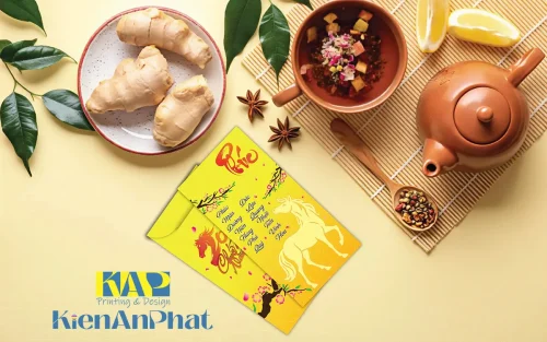 Mẫu thiết kế bao lì xì năm 2026 (Bính Ngọ) tại in Kiến An Phát