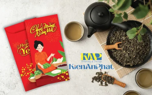 Mẫu thiết kế bao lì xì năm 2026 (Bính Ngọ) tại in Kiến An Phát