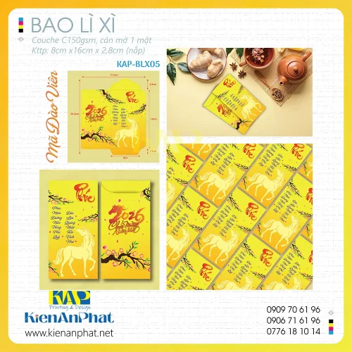 Mẫu Bao Lì Xì Tết Chào Xuân Bính Ngọ 2026