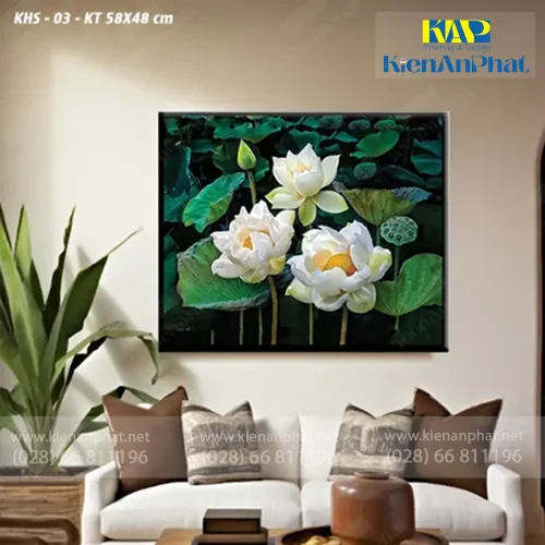 Mẫu tranh hoa sen tại hcm