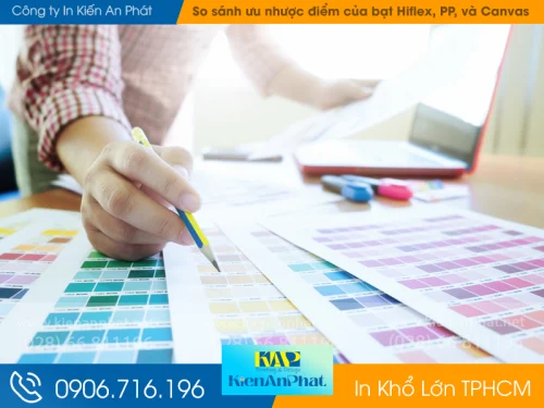 So sánh ưu nhược điểm của bạt Hiflex, PP, và Canvas trong in ấn quảng cáo khổ lớn