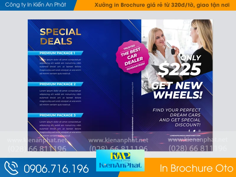 Xưởng in brochure ô tô giá rẻ từ 320đ/tờ, giao tận nơi