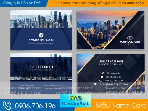Xưởng in name card bất động sản giá chỉ từ 20.000đ/hộp