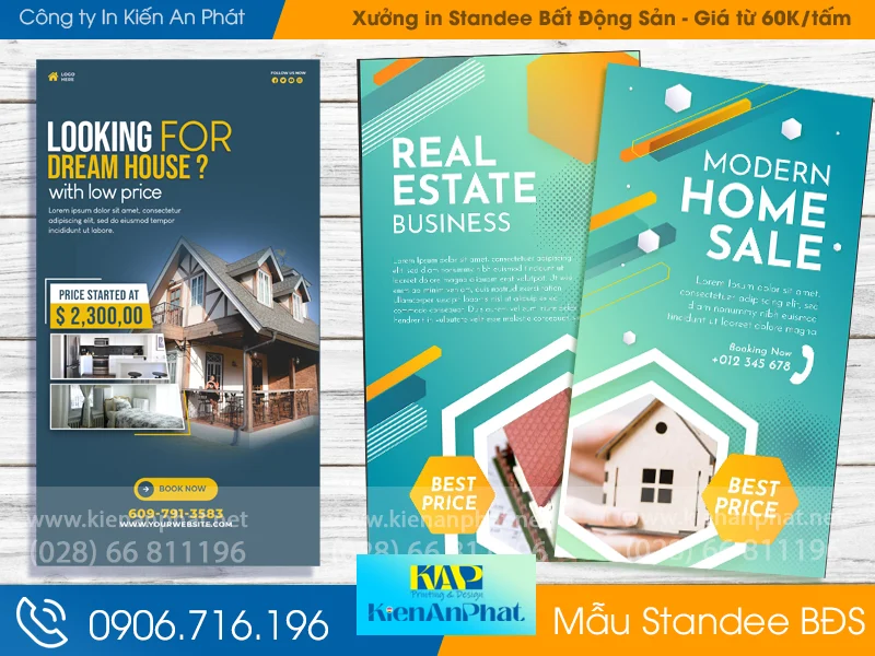 Xưởng in Standee Bất Động Sản giao ngay, giá từ 60K/tấm