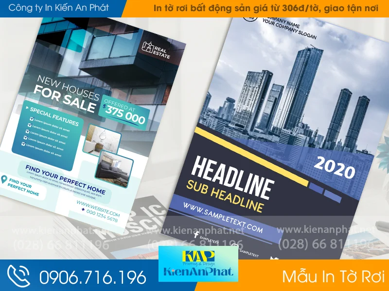 Xưởng in tờ rơi bất động sản giá từ 306đ/tờ, giao tận nơi