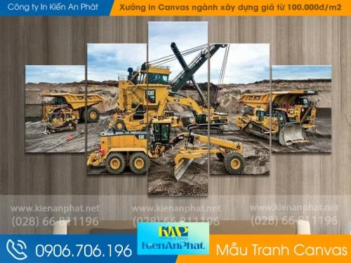 Xưởng in canvas ngành xây dựng giá từ 100.000đ/m2