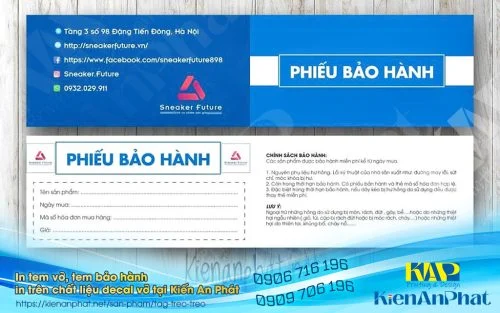 Mẫu thành phẩm In Phiếu Bảo Hành mới nhất cập nhật Tháng 04-2026