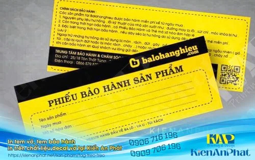 Mẫu In Phiếu Bảo Hành mới nhất Tháng 04/2026