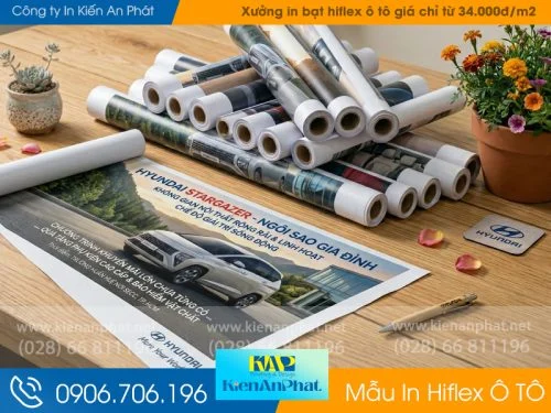 Xưởng in bạt hiflex ô tô giá chỉ từ 34.000đ/m2