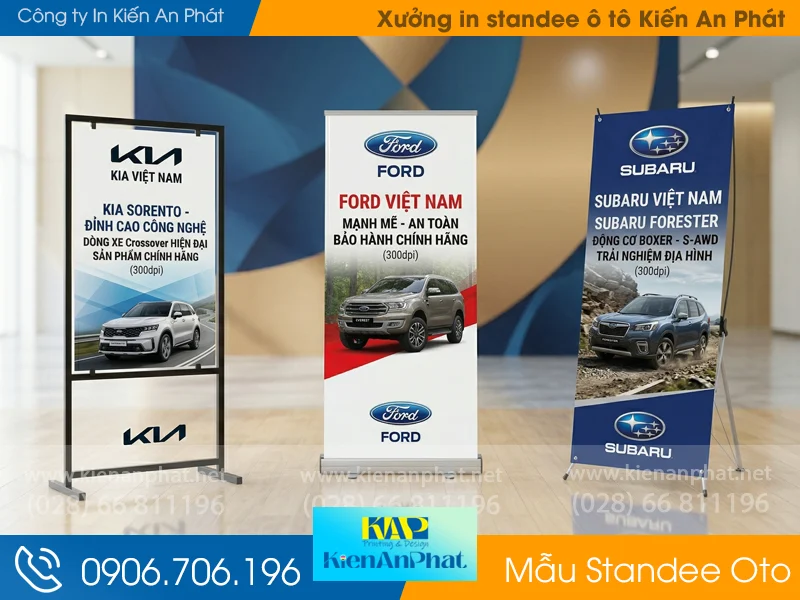 Xưởng in standee ô tô Kiến An Phát – Đối tác tin cậy của mọi doanh nghiệp