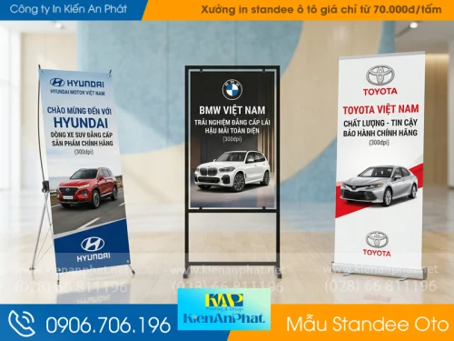 Xưởng in standee ô tô giá chỉ từ 70.000đ/tấm