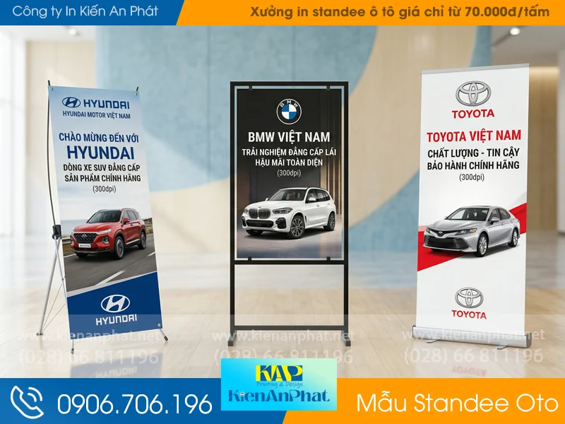 Xưởng in standee ô tô giá chỉ từ 70.000đ/tấm